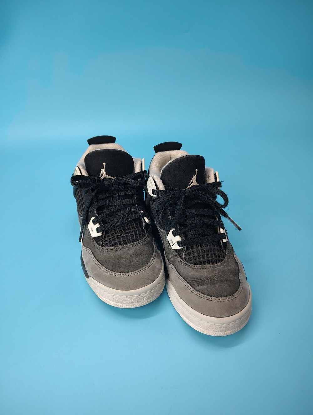 Jordan Air Jordan 4 Retro Fear Children / Kids Size 1Y Black Grey GUC